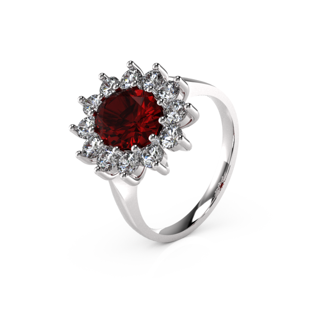 Oval Star Cluster Ring