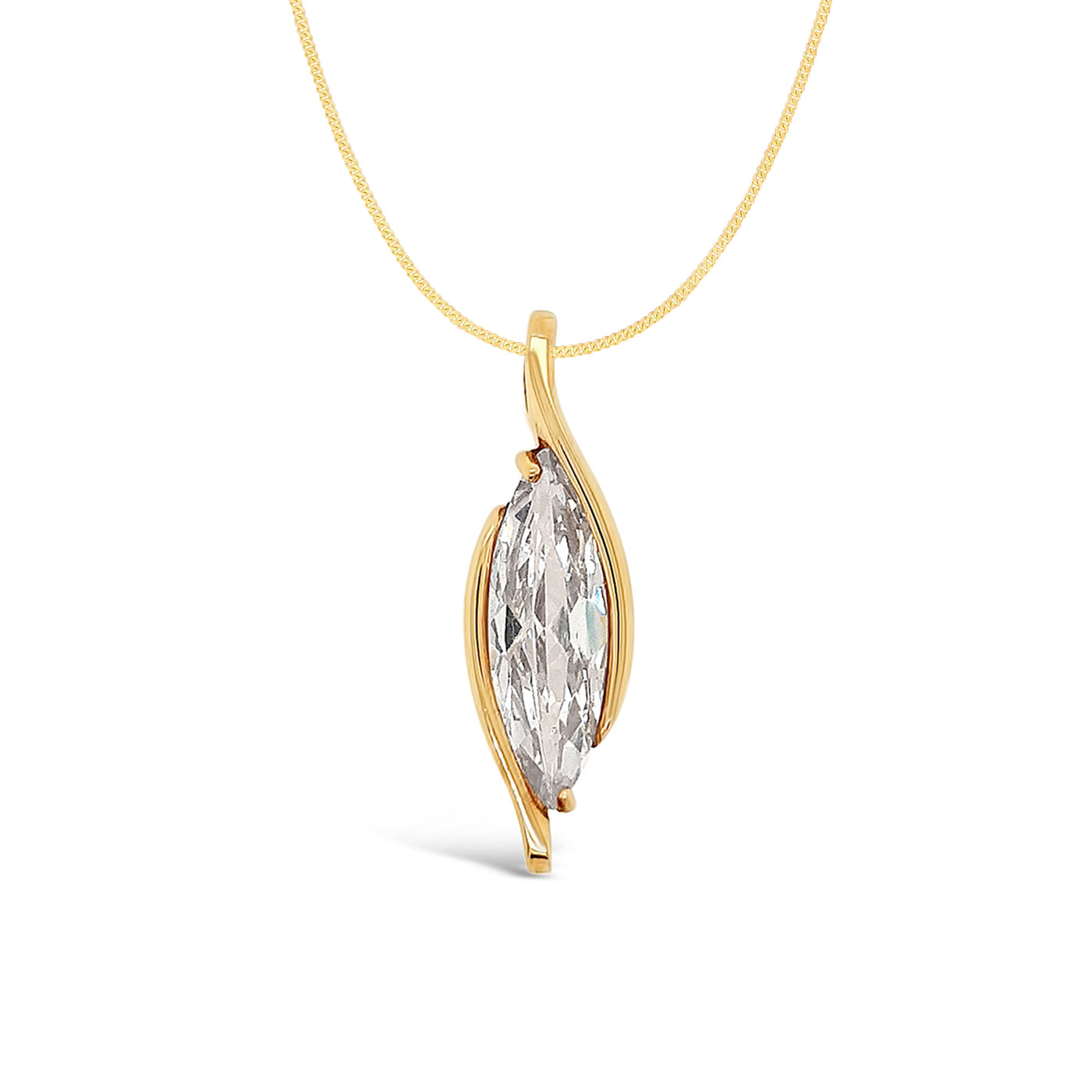 Navette Single Stone Pendant