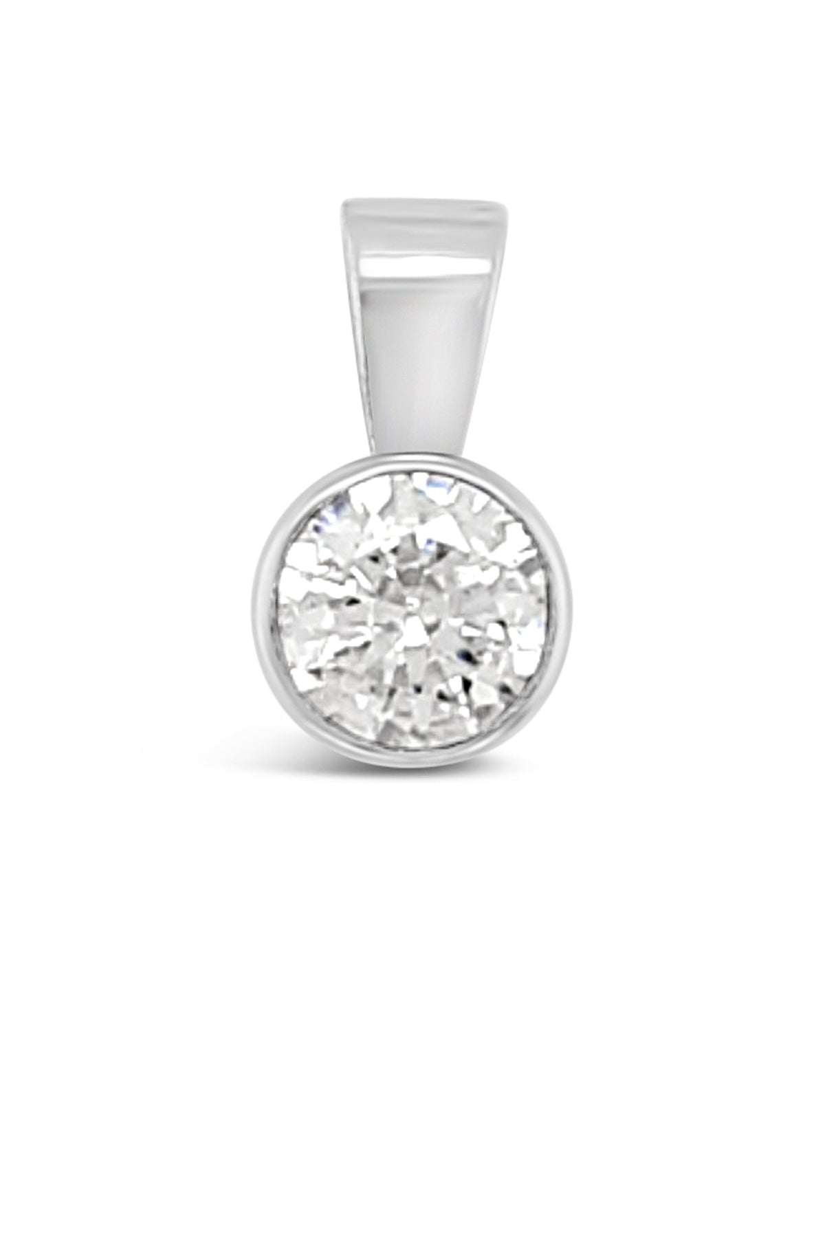 Single Stone Rubover Pendant