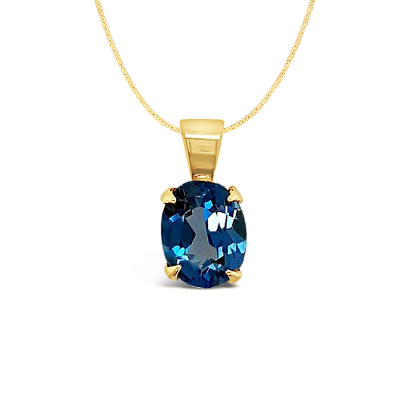 Oval Solitaire Pendant
