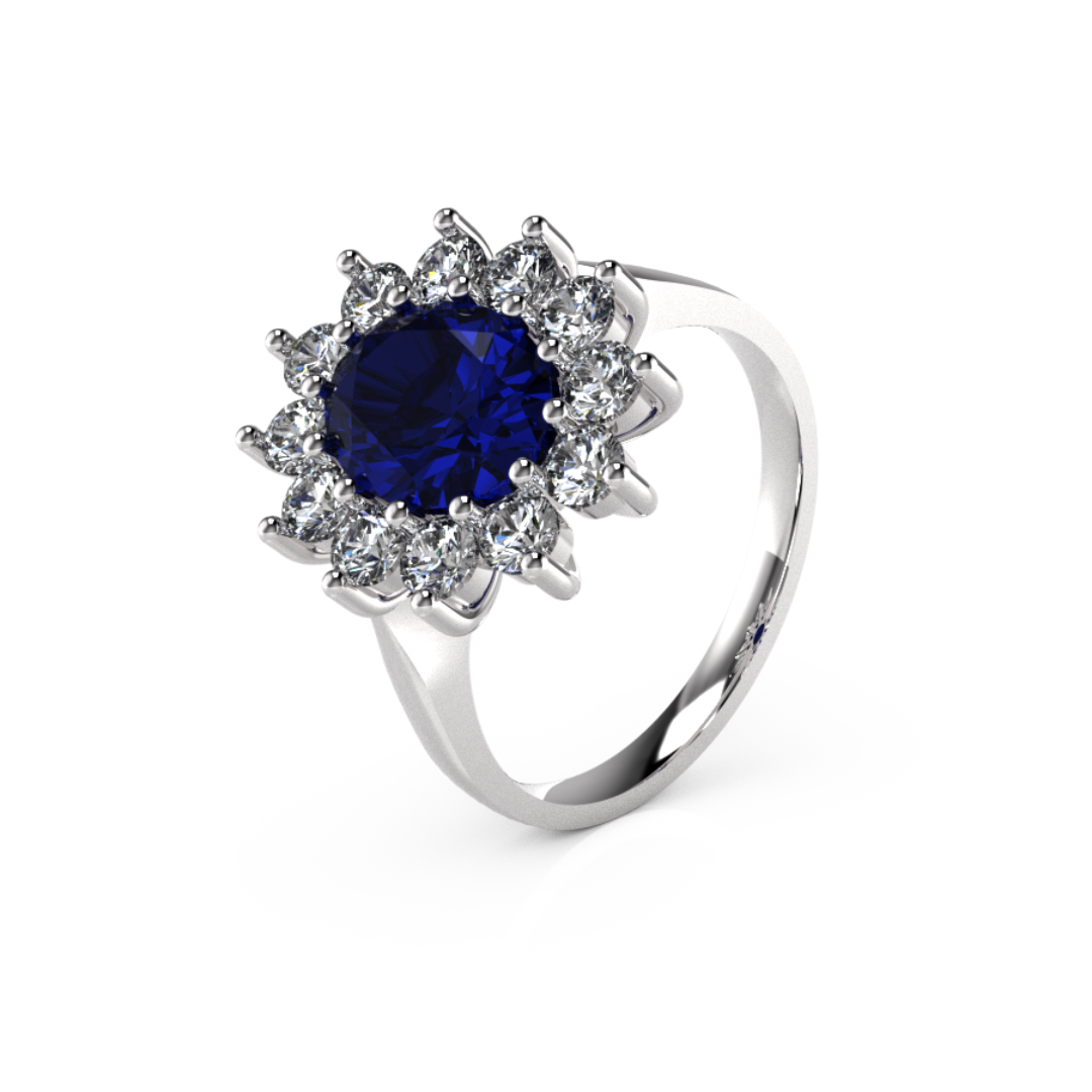 Oval Star Cluster Ring