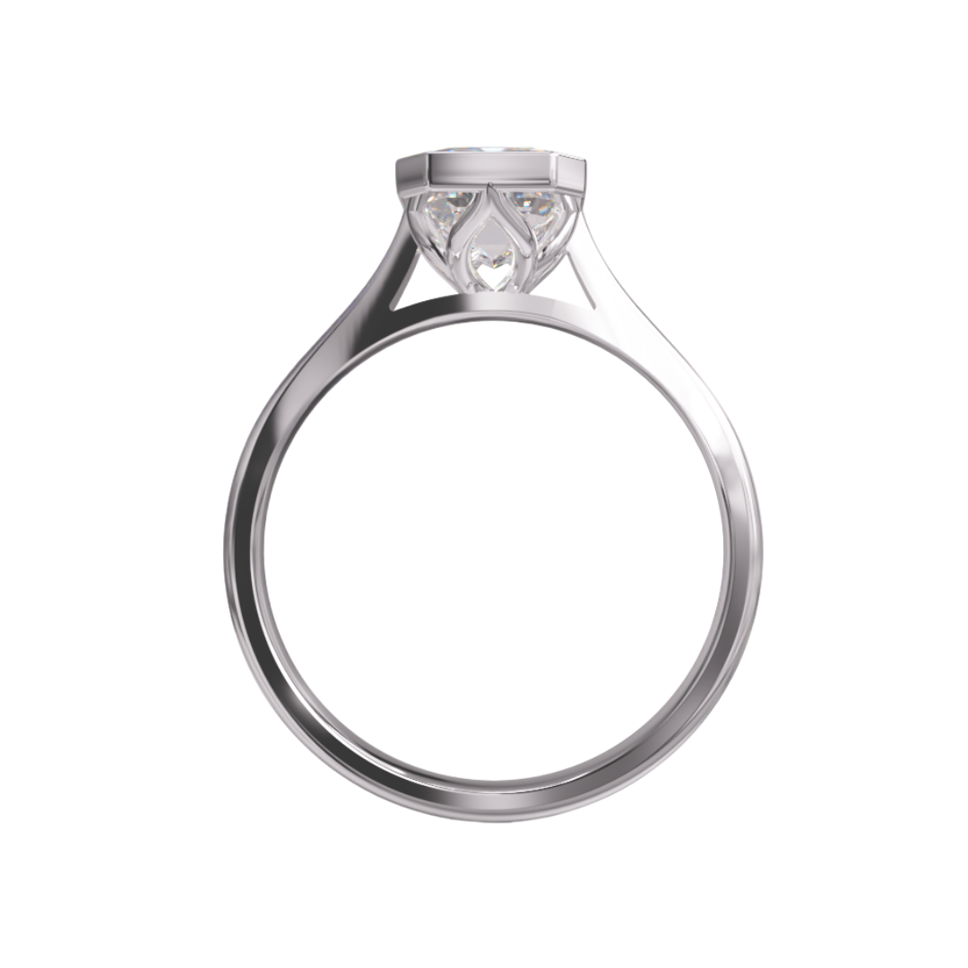 Lab Grown Diamond Emerald Single Stone Ring