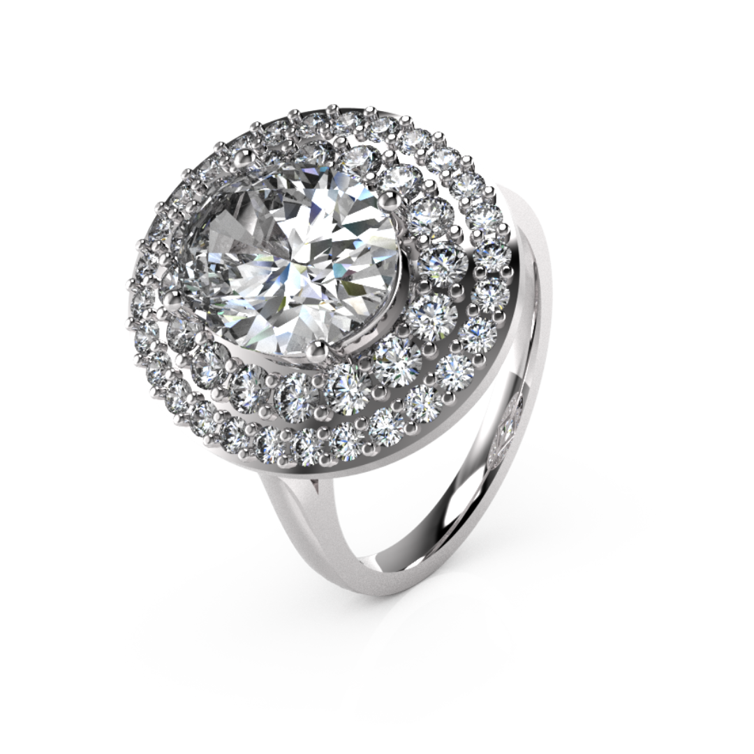 Oval Centre with Double Halo