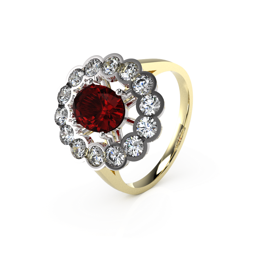 Oval Rubover Cluster