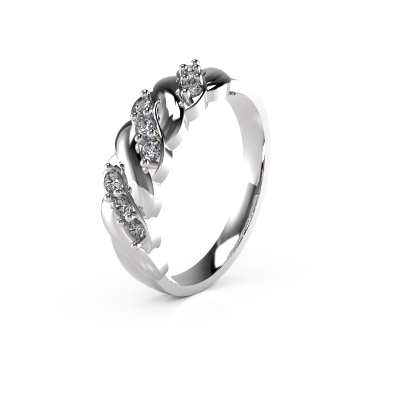 CZ Triple Row Eternity Ring