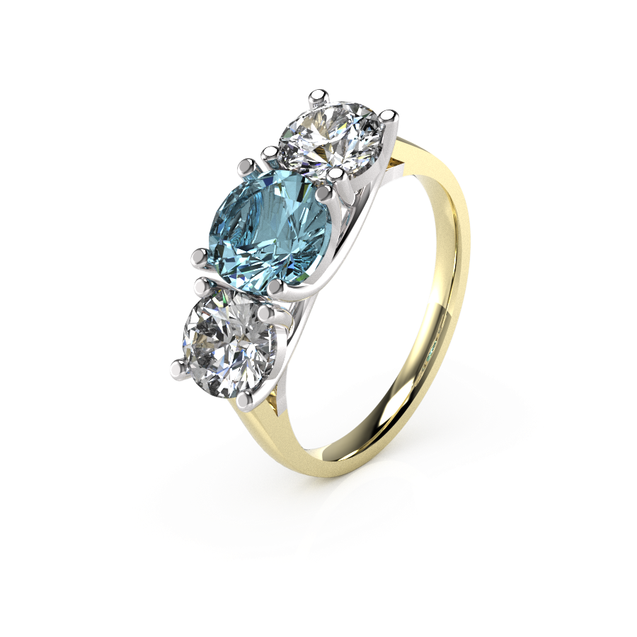 Gemstone Three Stone Round
