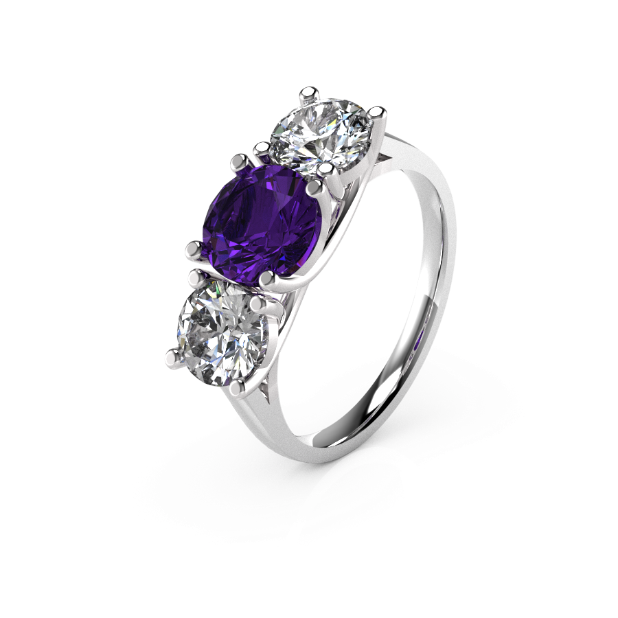 Gemstone Three Stone Round