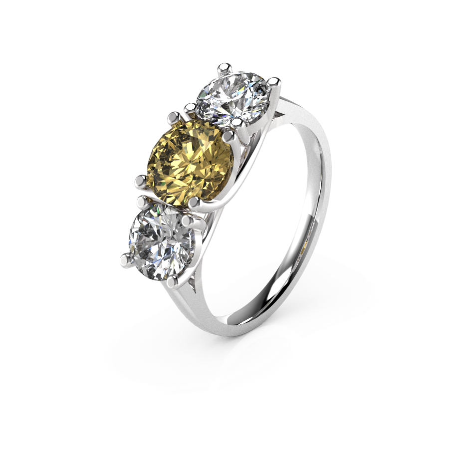 Gemstone Three Stone Round