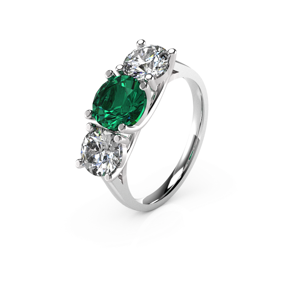 Gemstone Three Stone Round