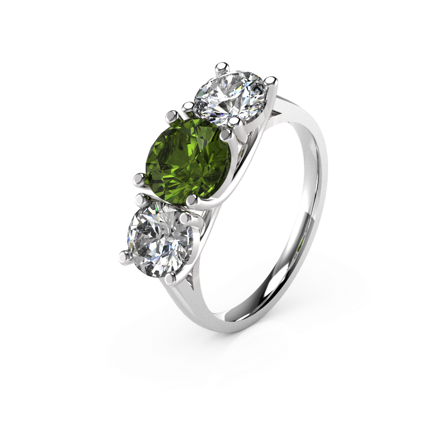 Gemstone Three Stone Round