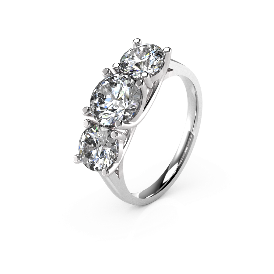 Gemstone Three Stone Round