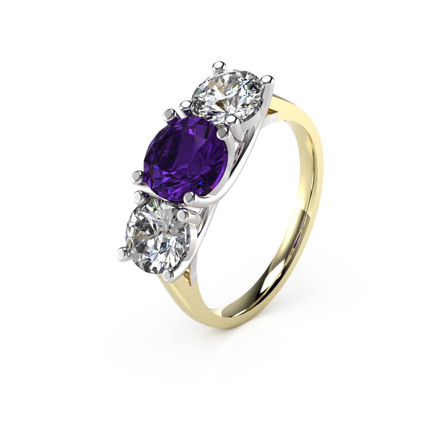 Gemstone Three Stone Round