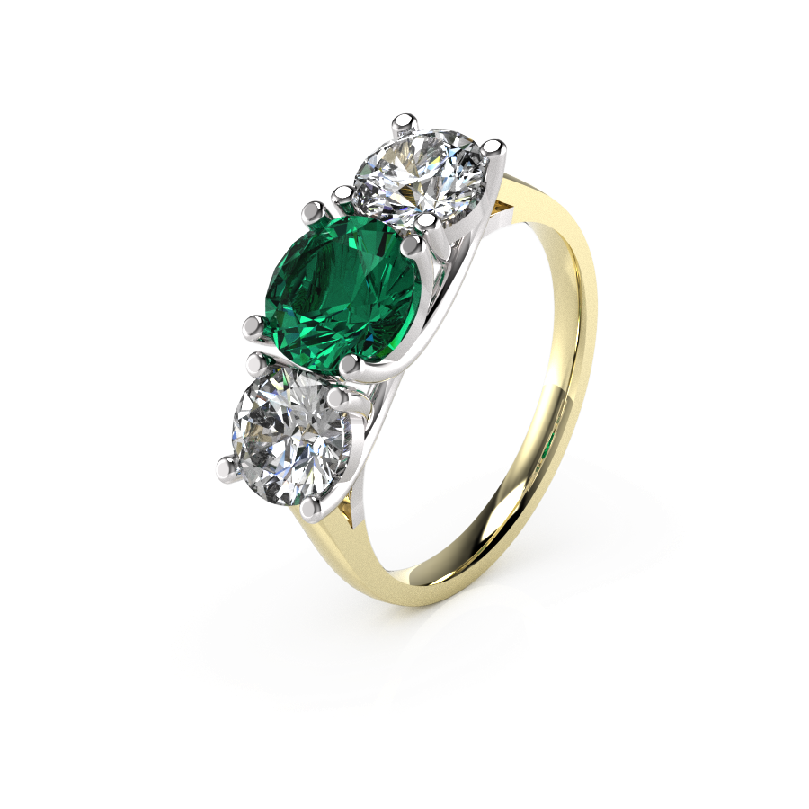 Gemstone Three Stone Round