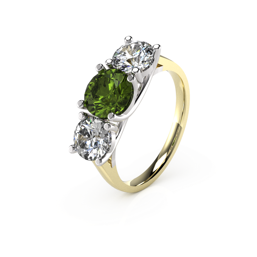 Gemstone Three Stone Round
