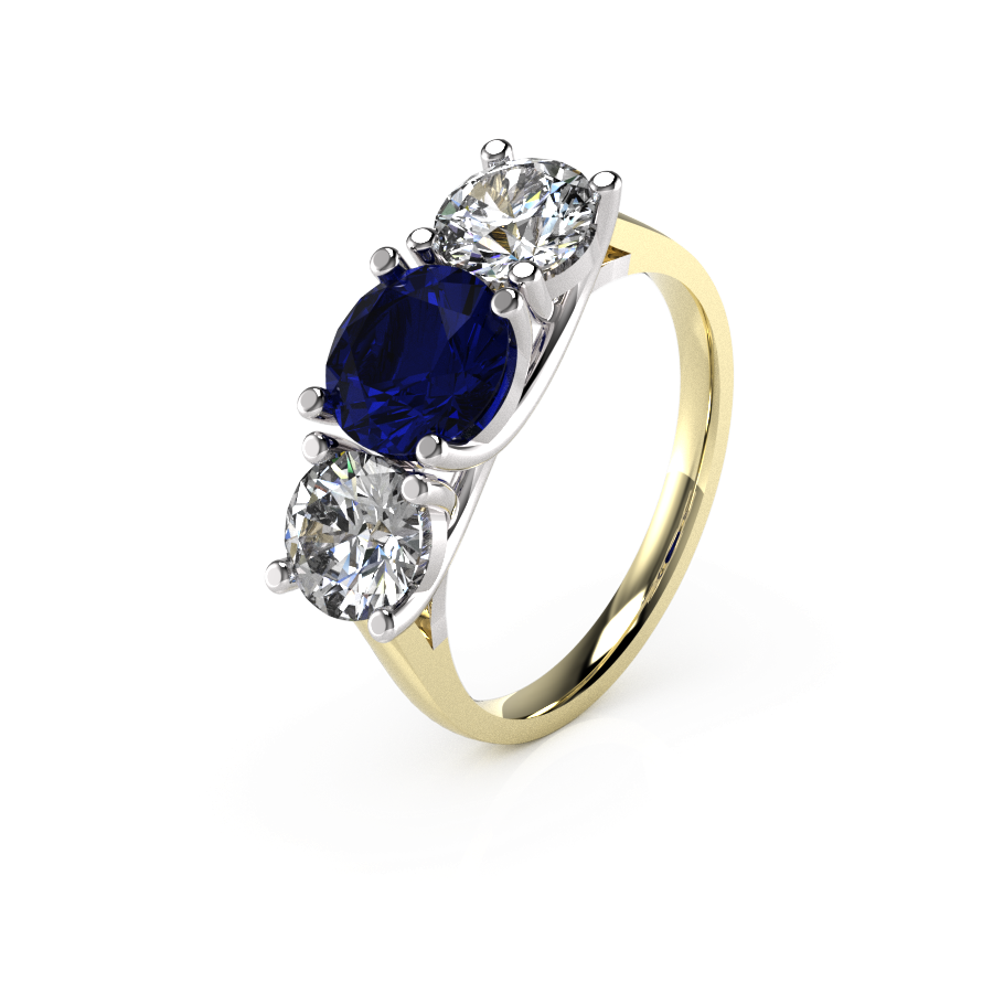 Gemstone Three Stone Round