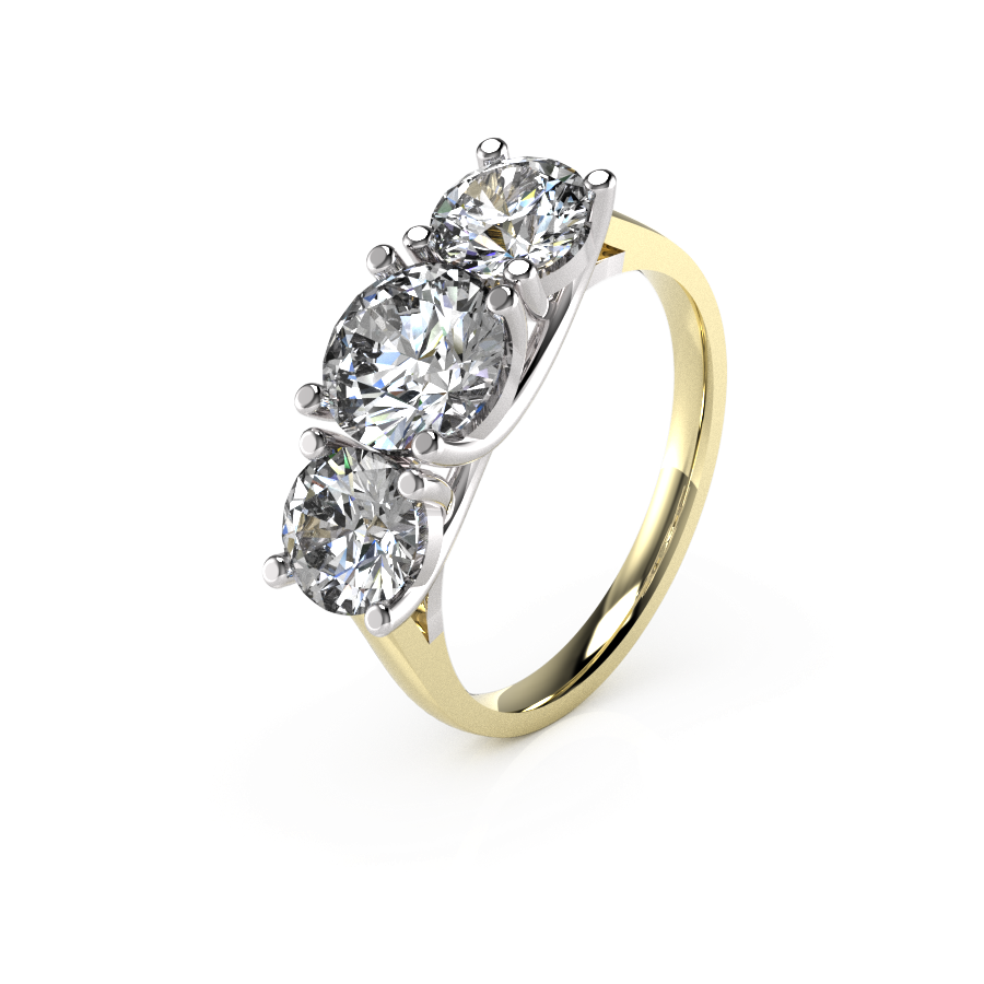 Gemstone Three Stone Round