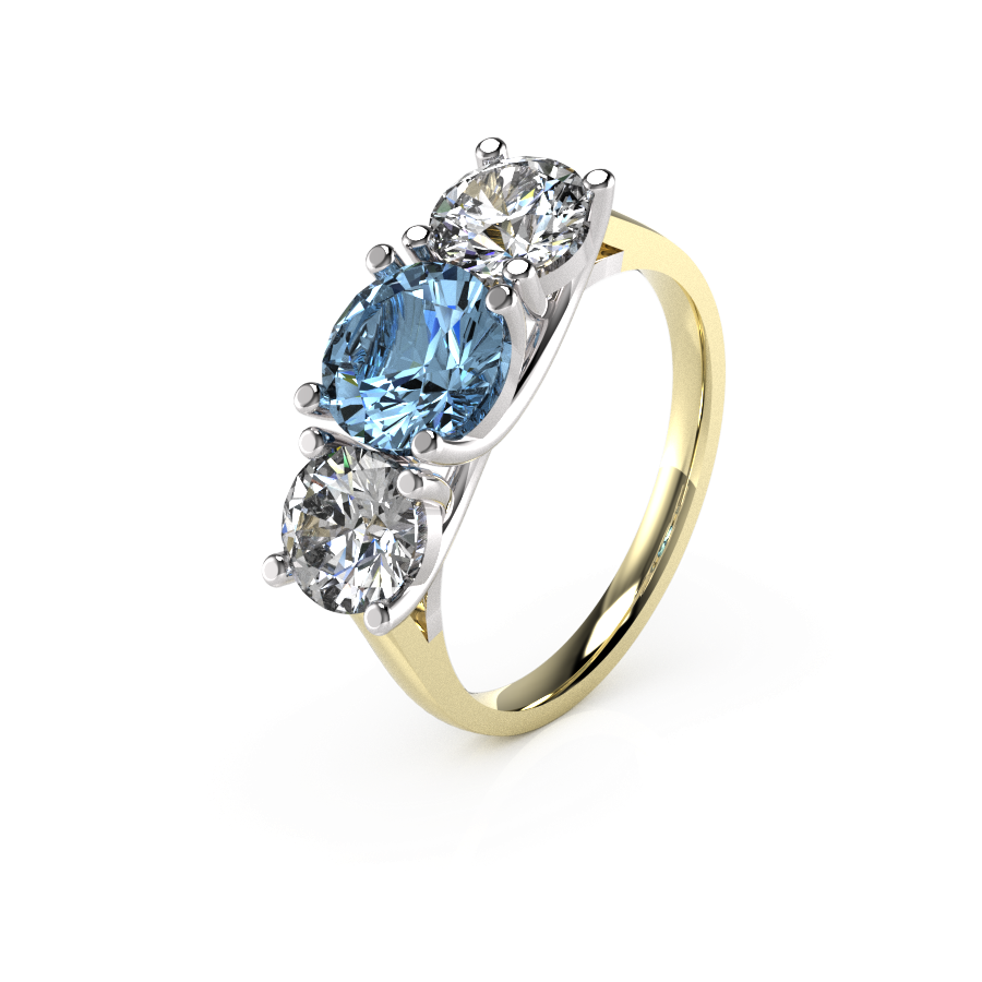 Gemstone Three Stone Round