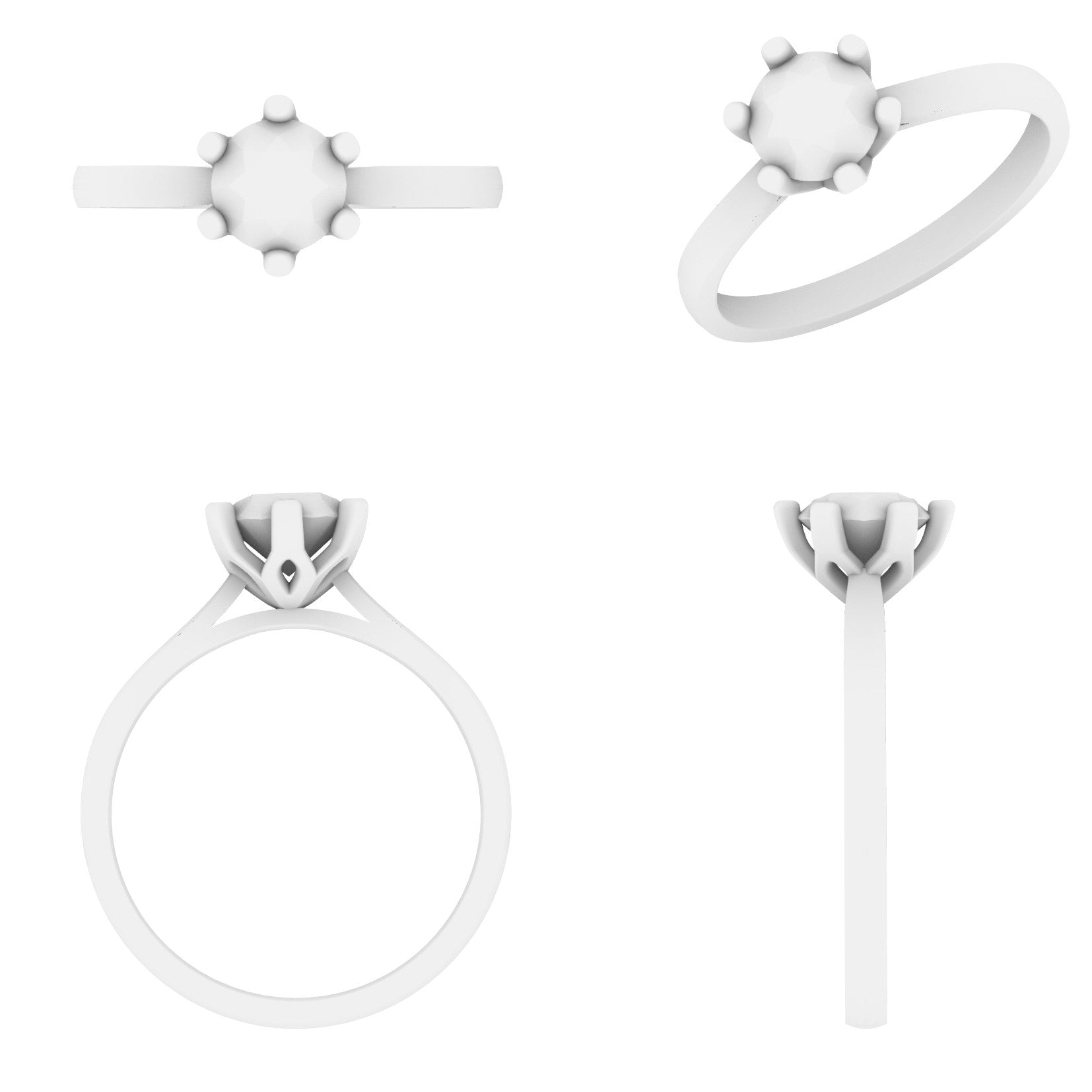 Lab Grown Diamond Round Single Stone Ring (In Stock)