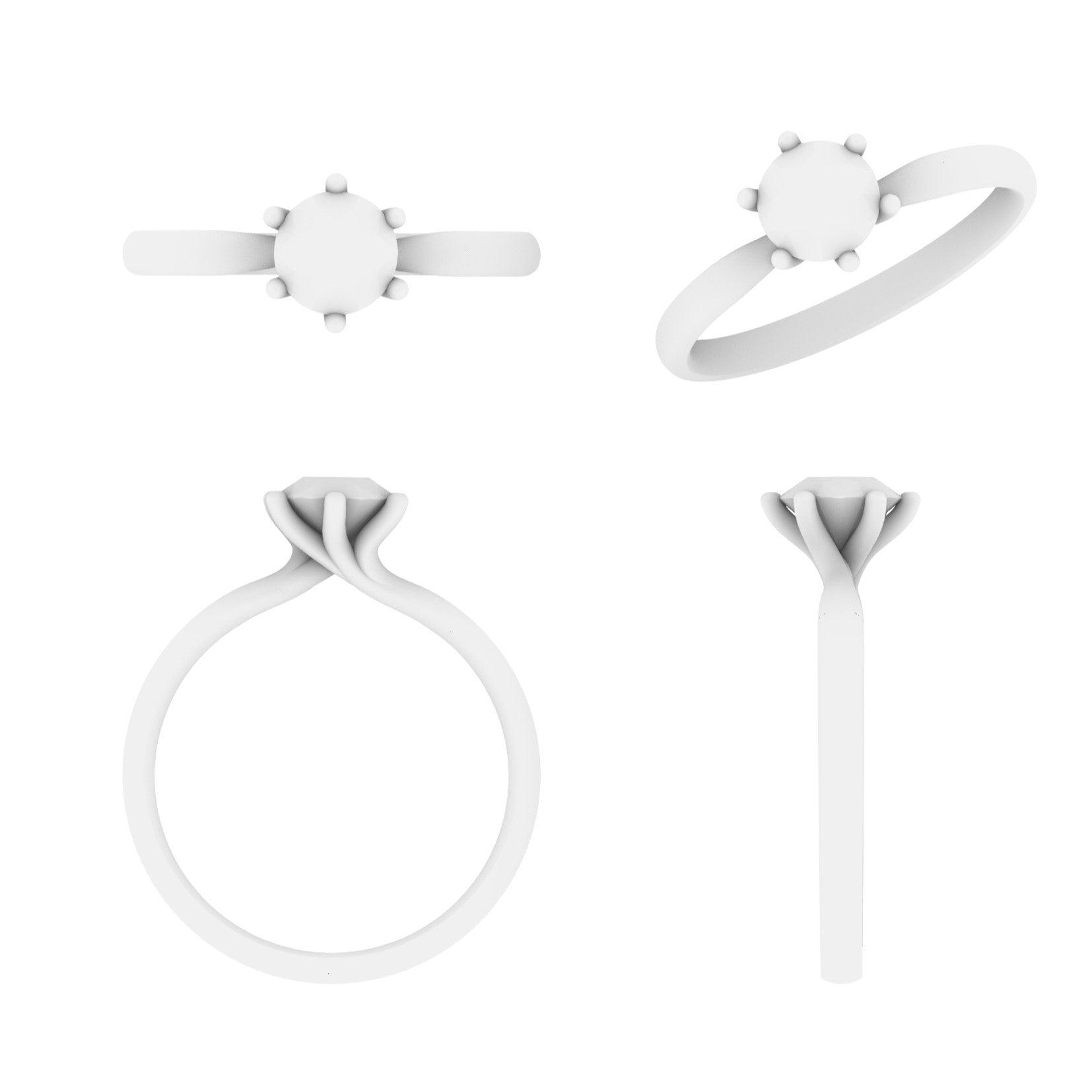 Lab Grown Diamond Round Single Stone Ring (In Stock)