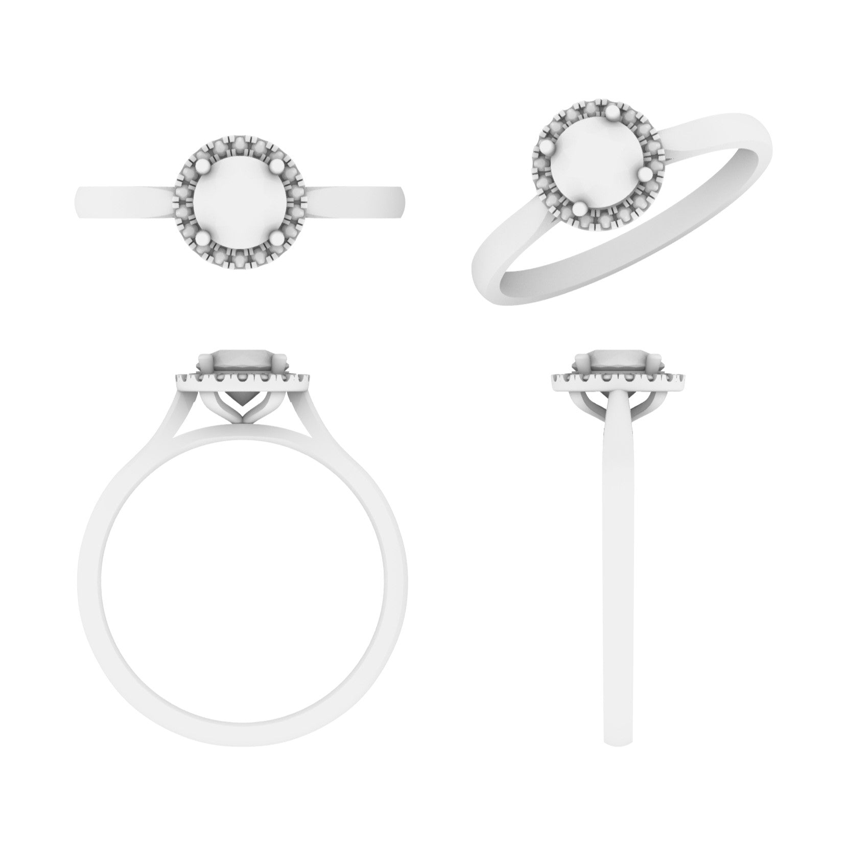 Lab Grown Diamond Round Halo Ring