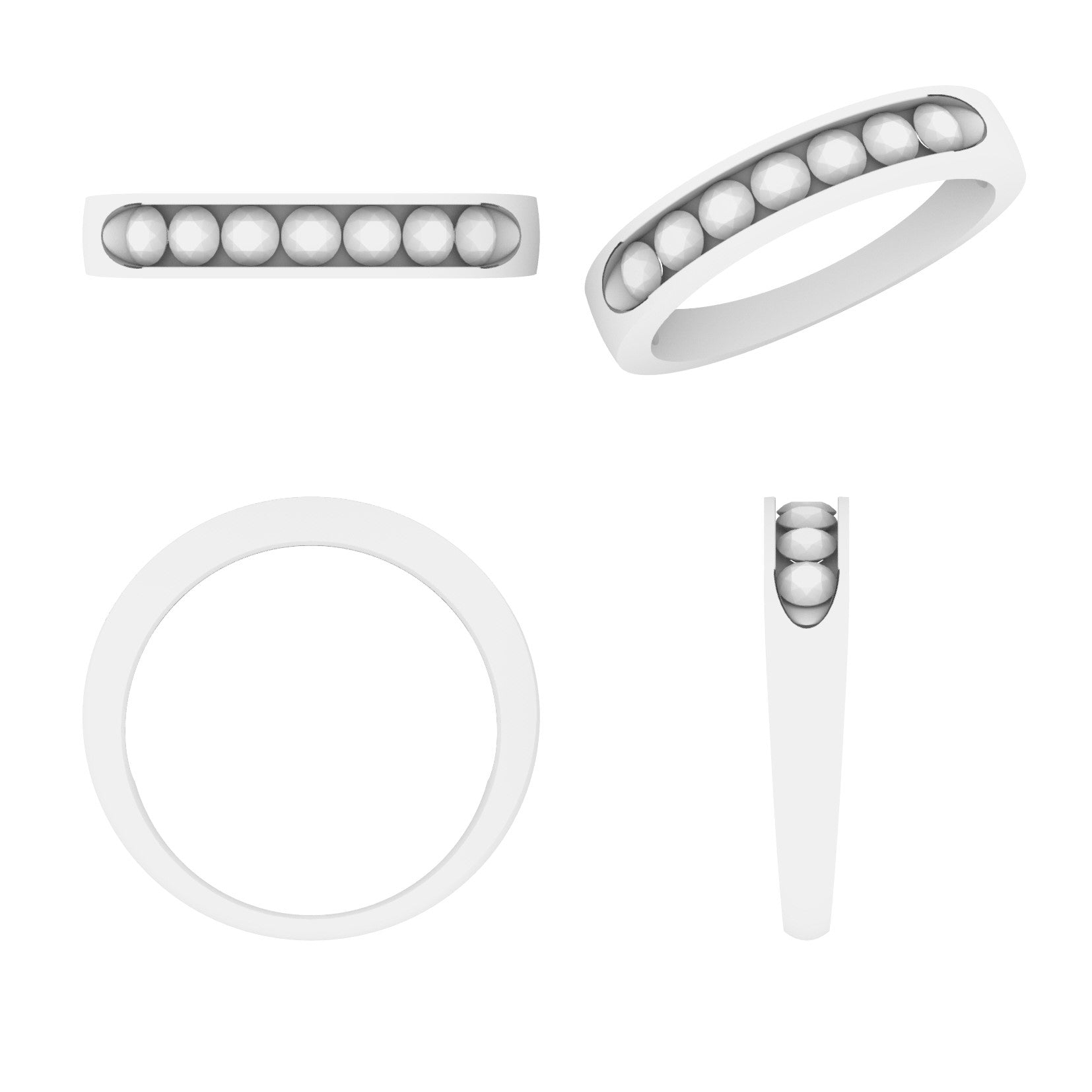 Lab Grown Diamond Seven Stone Channel Set Eternity Ring