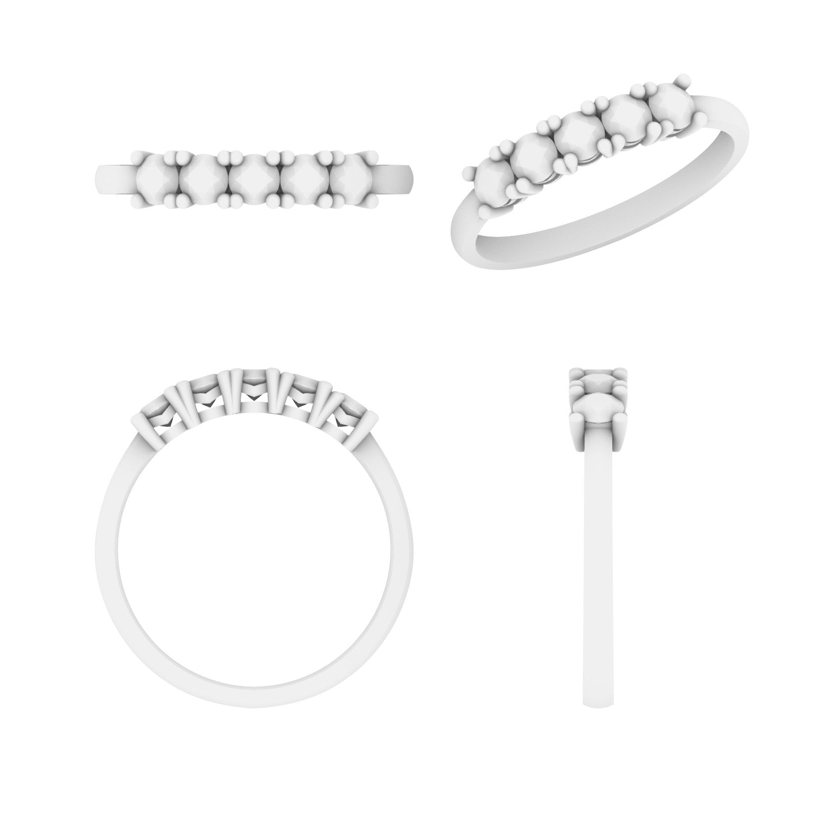 Lab Grown Diamond Five Stone Eternity Ring (In Stock)