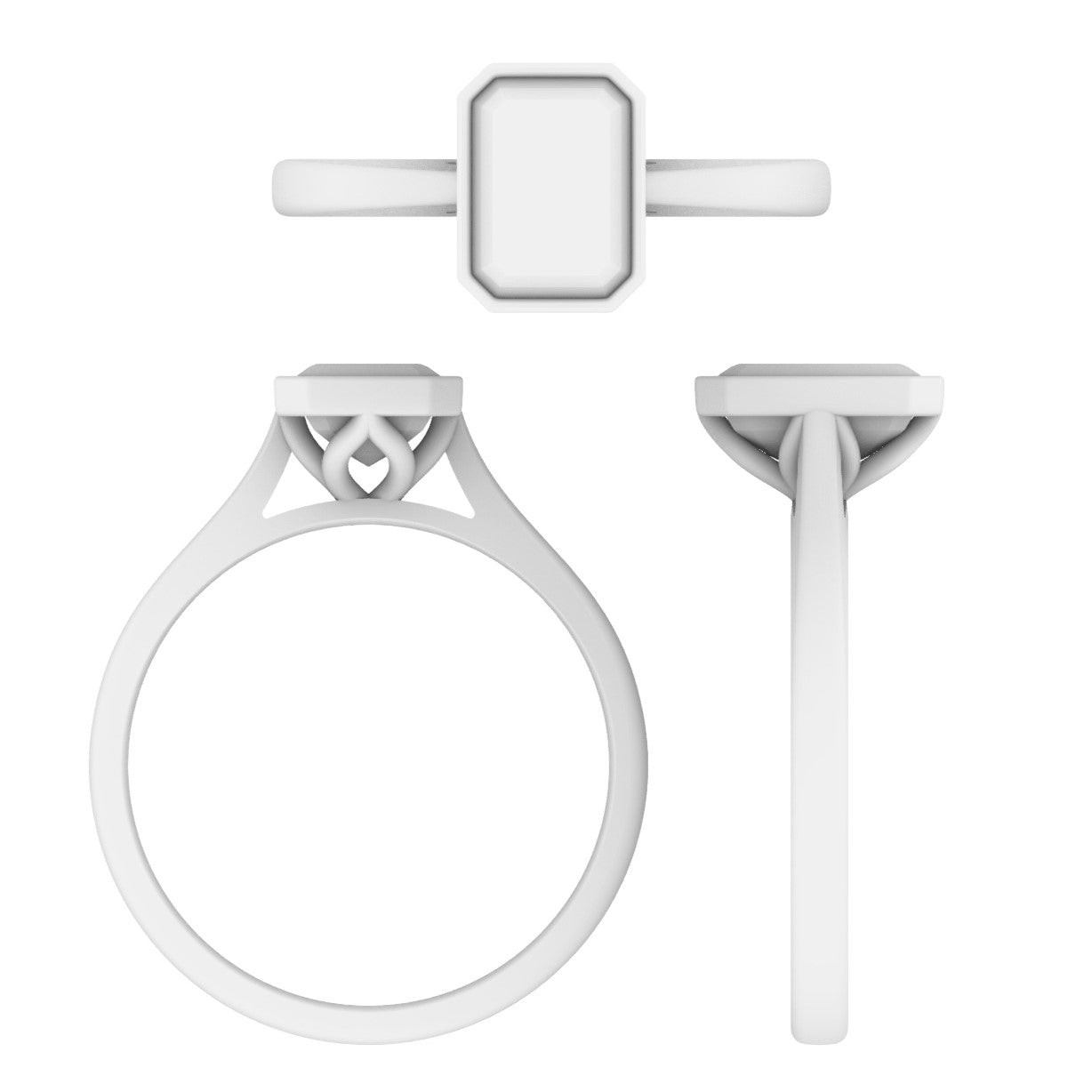 Lab Grown Diamond Emerald Single Stone Ring