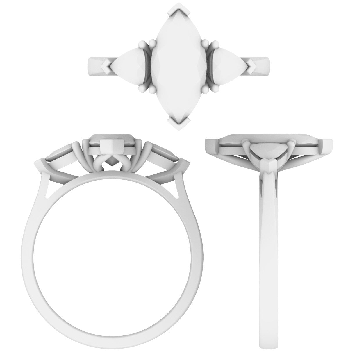 Lab Grown Diamond 3 Stone Ring