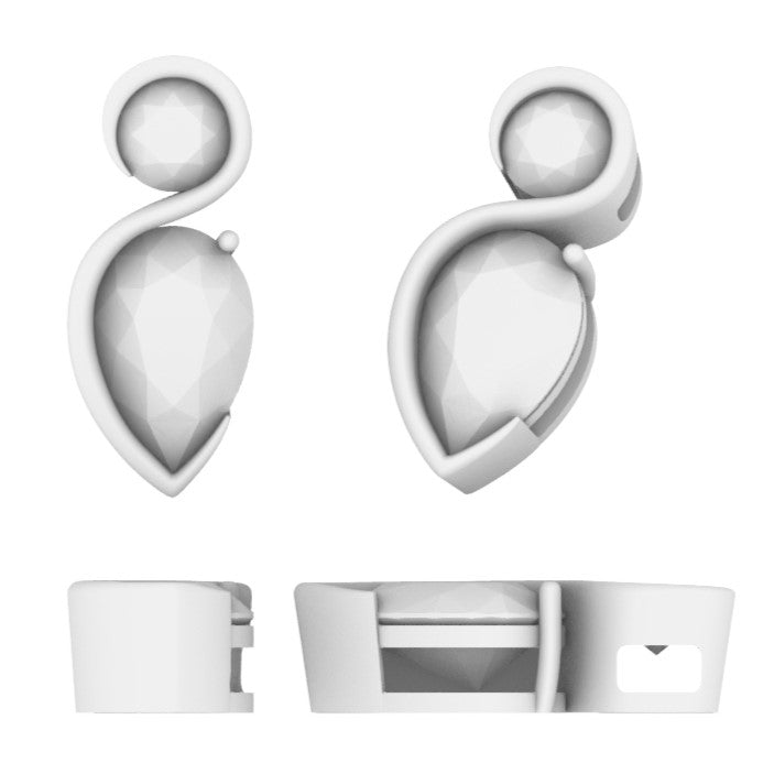 Lab Diamond 2 Stone Twist Pendant