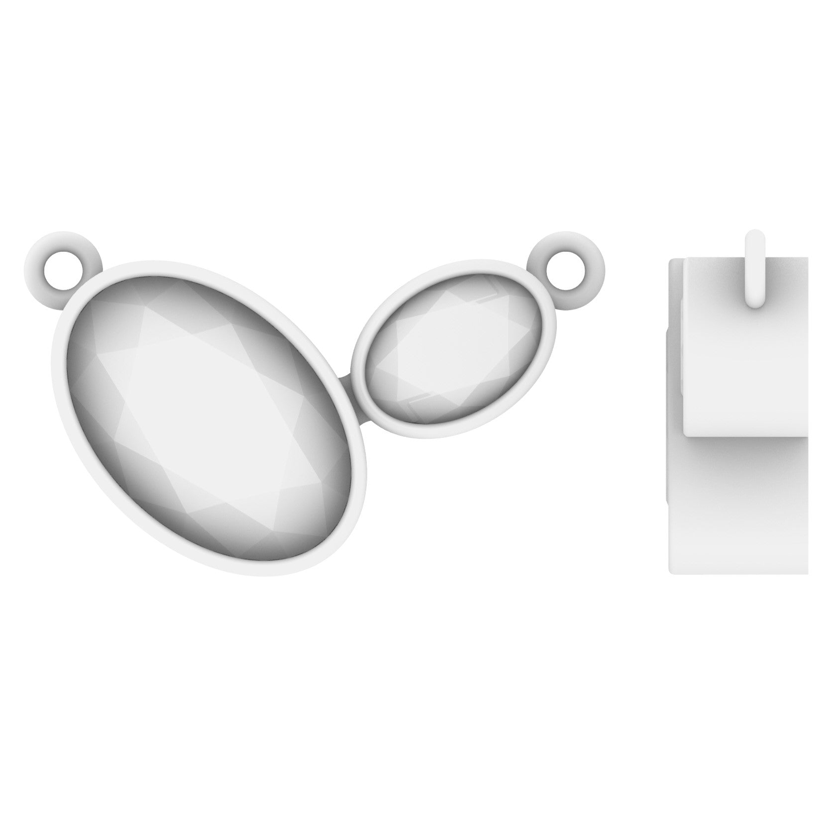 Lab Diamond 2 Stone Pendant