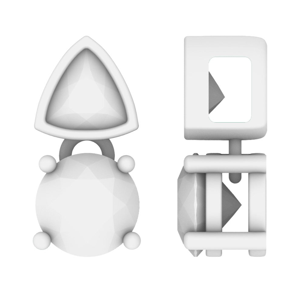 Lab Diamond 2 Stone Drop Pendant