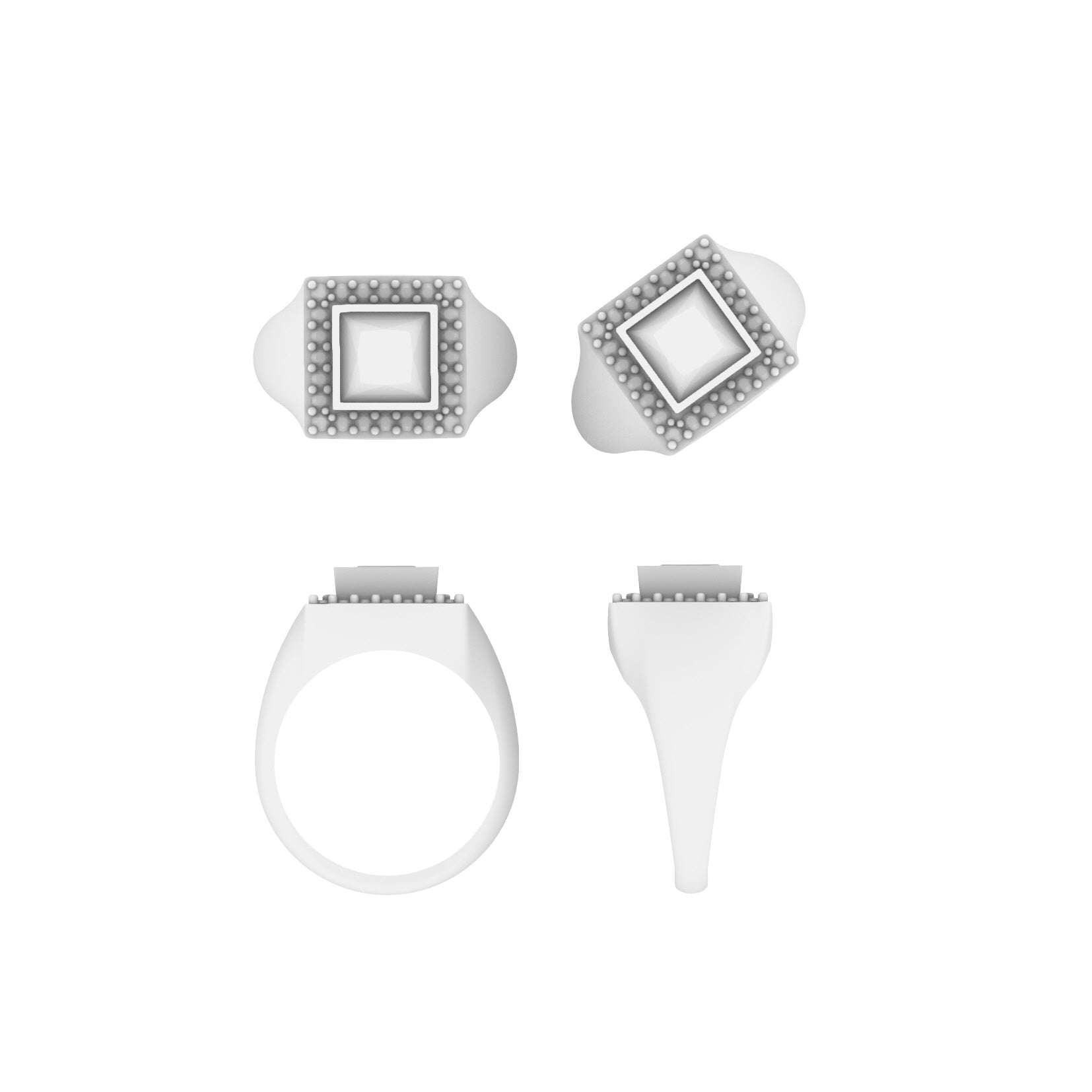 Lab Grown Diamond Princess Halo Ring