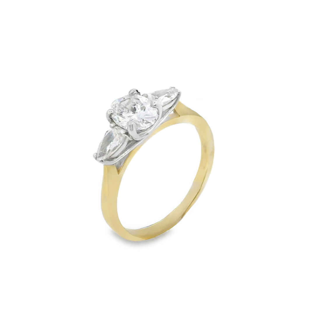 Gemstone Oval Two Stone Pear.