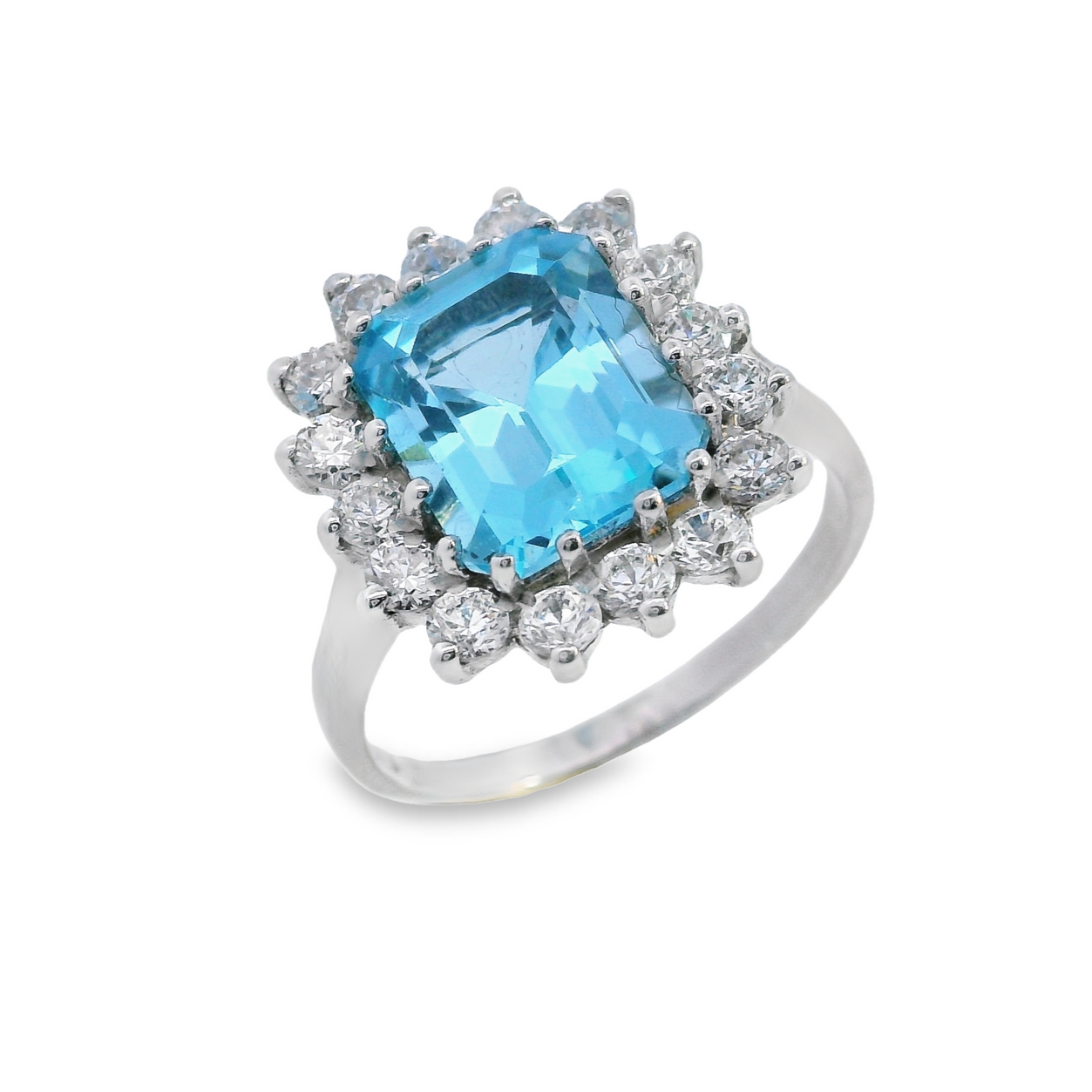 Octagonal Gemstone and CZ Cluster
