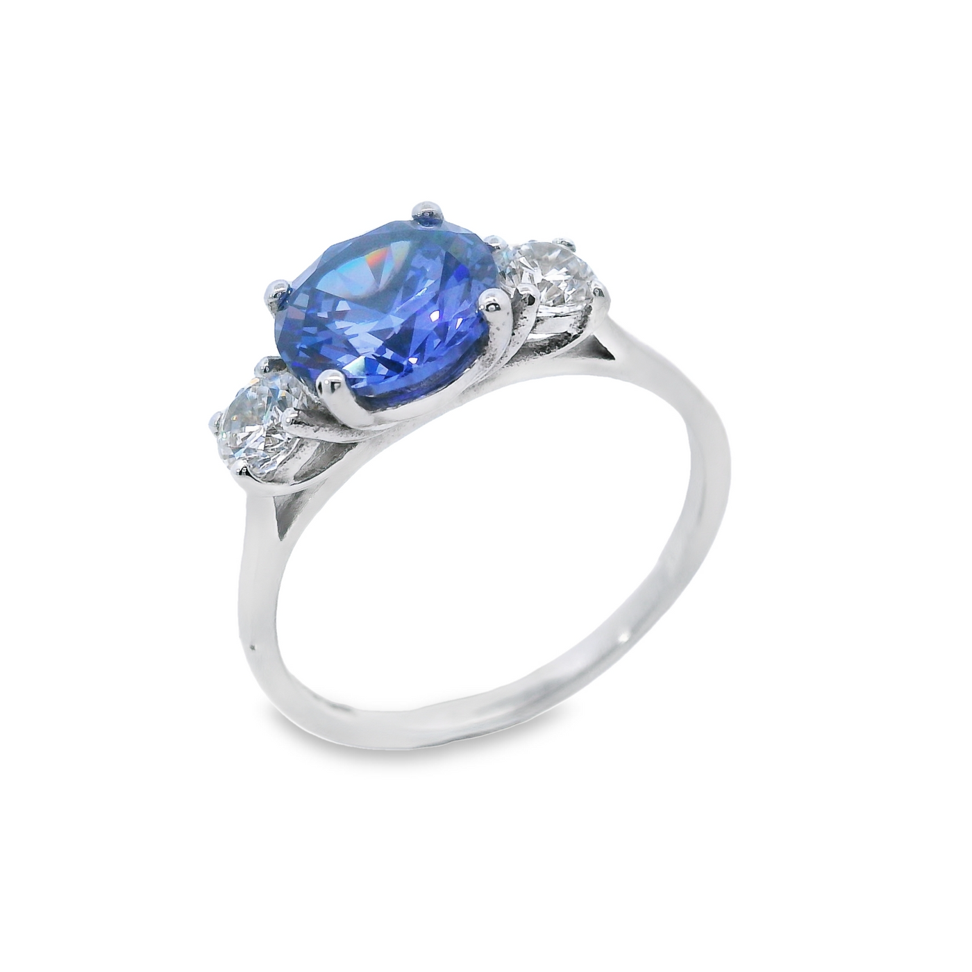 Claw Set Three Stone Ring