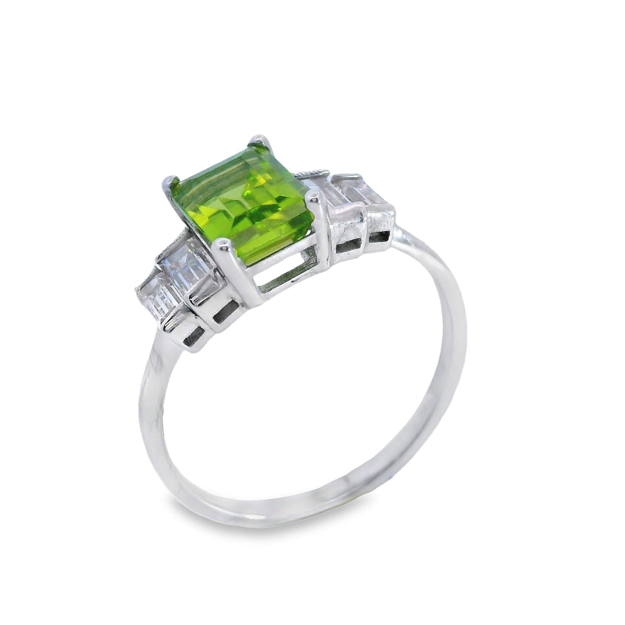 Emerald Cut Stepped Baguette Dress Ring