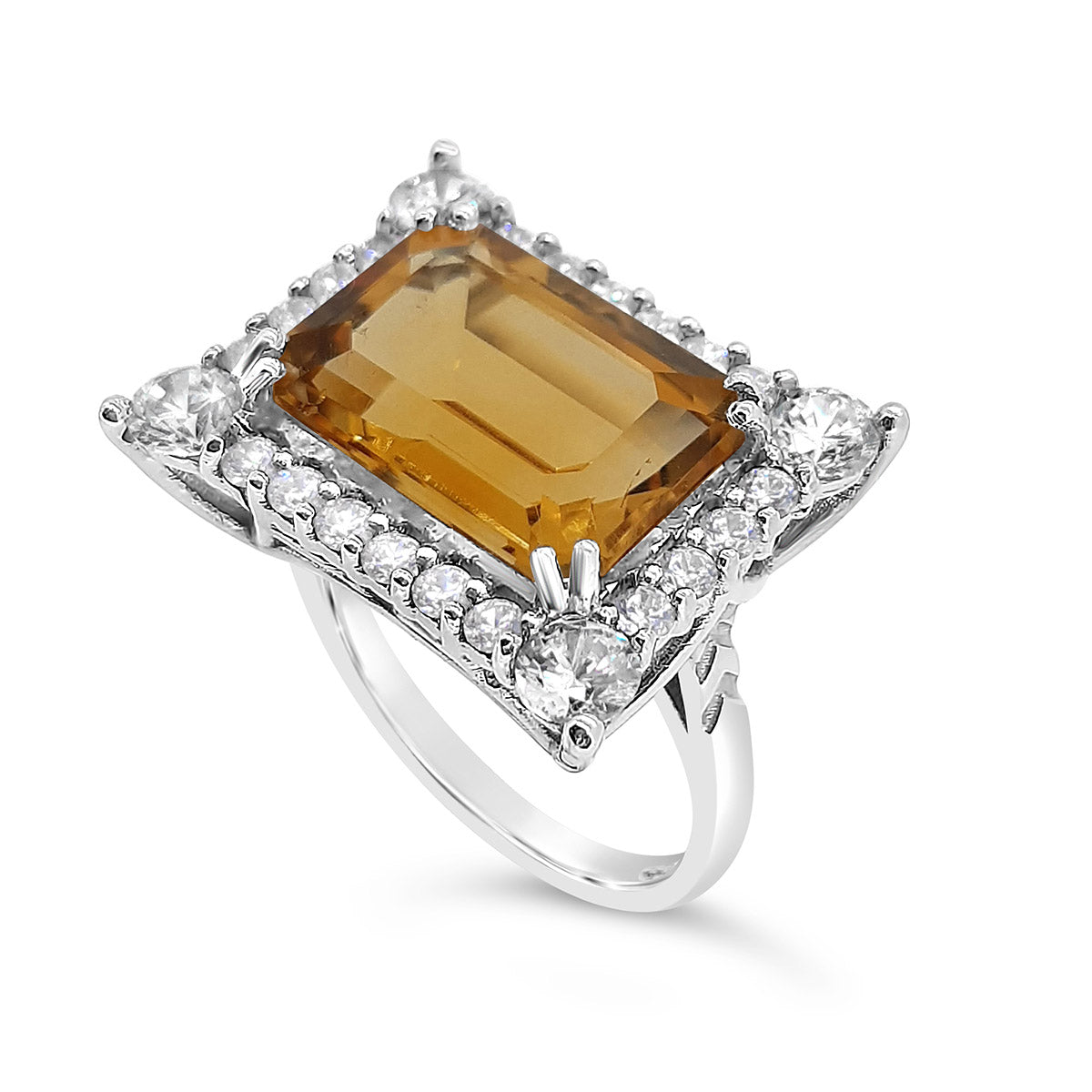 Emerald Cut and CZ Cluster